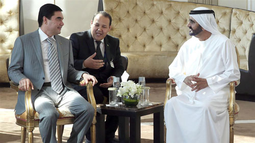 His Highness Sheikh Mohammed bin Rashid Al Maktoum meets President Gurbanguly Berdimuhamedov of Turkmenistan (Wam)