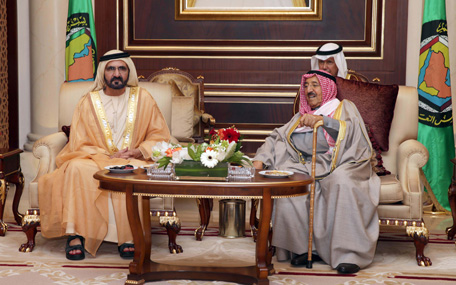 His Highness Sheikh Mohammed bin Rashid Al Maktoum meets Emir of Kuwait (Wam)