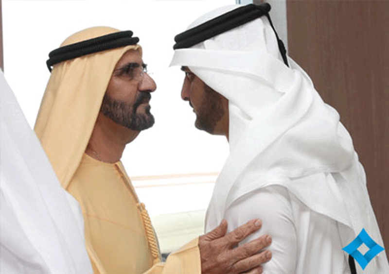 Mohammed bin Rashid received by Maktoum bin Mohammed on his return home from Kuwait.