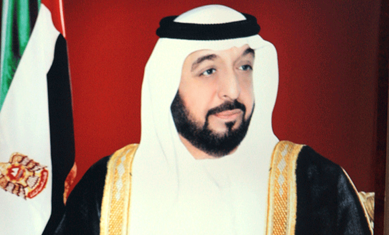 The President His Highness Sheikh Khalifa bin Zayed Al Nahyan.