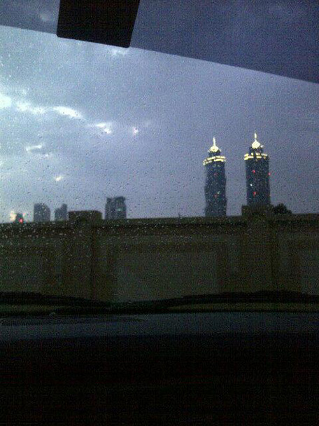 Rain this morning in Dubai. (Pic: Susan Henry)