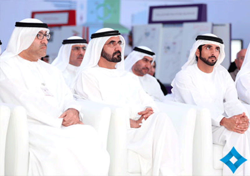 His Highness Sheikh Mohammed bin Rashid Al Maktoum, Vice President and Prime Minister of the UAE and Ruler of Dubai, attending the Government Innovation Lab organised by the Ministry of Health at the JW Marriott Hotel in Dubai on Tuesday.