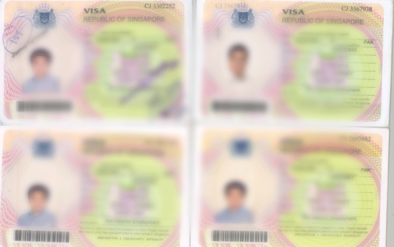 One of the fake visas seized from a passenger by customs officers at Dubai International Airport.
