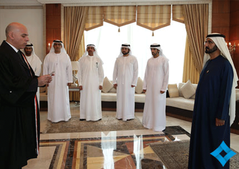 Sixteen judges in Dubai courts were sworn in on Tuesday before His Highness Sheikh Mohammed bin Rashid Al Maktoum, Vice President and Prime Minister of the UAE, in his capacity as Ruler of Dubai.