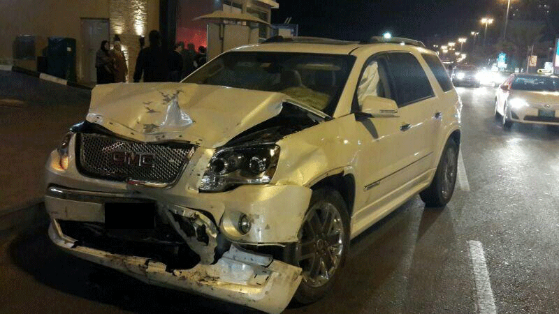 One of the vehicles involved in the accident in Ajman last year. (File)