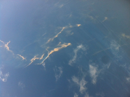 An aerial view of an oil spill is seen from a Vietnamese Air Force aircraft in the search area for a missing Malaysia Airlines plane, 250 km from Vietnam and 190 km from Malaysia, in this handout photo from Thanh Nien Newpaper taken on March 8, 2014. The Malaysia Airlines flight carrying 227 passengers and 12 crew went missing off the Vietnamese coast on Saturday as it flew from Kuala Lumpur to Beijing and was presumed to have crashed. There were no reports of bad weather and no sign why the Boeing 777-200ER, powered by Rolls-Royce Trent engines, would have vanished from radar screens about an hour after take-off. (REUTERS)
