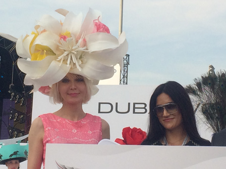 Dubai based fascinator Hayley Morsden and her model Karolina took home the prize for the most creative hat. Designer Morsden is delighted and through her work she celebrated life and the vibrant colour of nature around her.