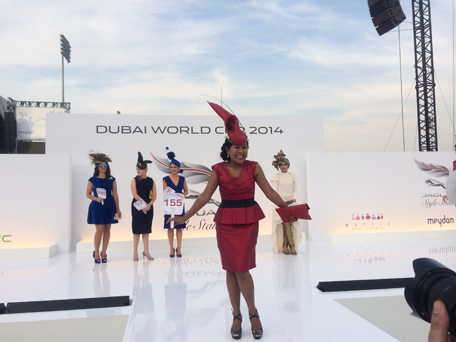 Melbourne-based designer Liza Georgia Millinery travelled from Down Under for the Dubai World Cup and she and her Indonesian model Fitri Rees, won the Best Hat award