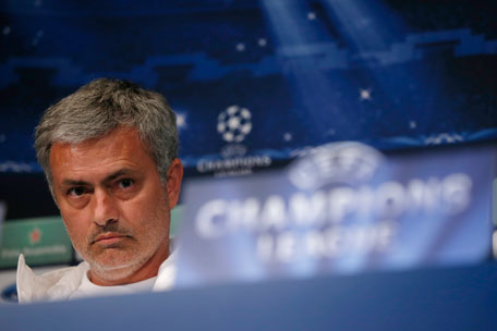 Chelsea's Manager Jose Mourinho attends a news conference at the Parc des Princes stadium in Paris April 1, 2014. (REUTERS)