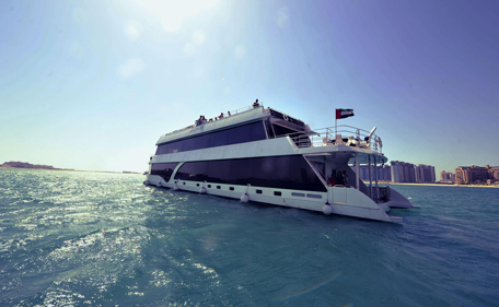 The luxury yacht crash-docked near Skydive Dubai. Pic credit: Facebook