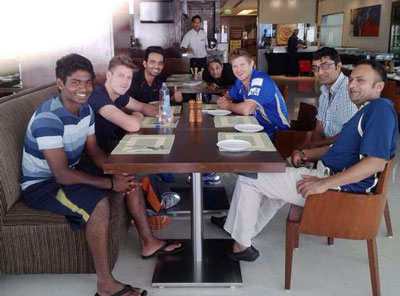The Rajasthan Royals tweeted this picture of team members in the UAE. (@rajasthanroyals)
