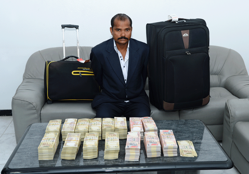 NAN, Pakistani, who was caught at Sharjah Airport with Rs5 million in fake Indian currency notes.