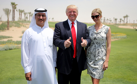 Hussain Sajwani, Donald Trump and Ivanka Trump at Akoya by DAMAC