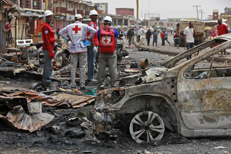 No one claimed responsibility for the bombing, which bore the hallmarks of militant group Boko Haram. (AP)
