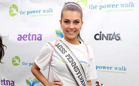 Miss Pennsylvania USA Valerie Gatto attends the 5th Annual Dress For Success Walk at Riverside Park on May 10, 2014 in New York City. (Getty Images)