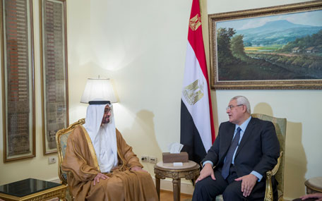 General Sheikh Mohamed bin Zayed Al Nahyan, Crown Prince of Abu Dhabi and Deputy Supreme Commander of UAE Armed Forces,  with President Field Marshal Abdel Fattah El Sisi of Egypt in Cairo on Sunday. (Wam)