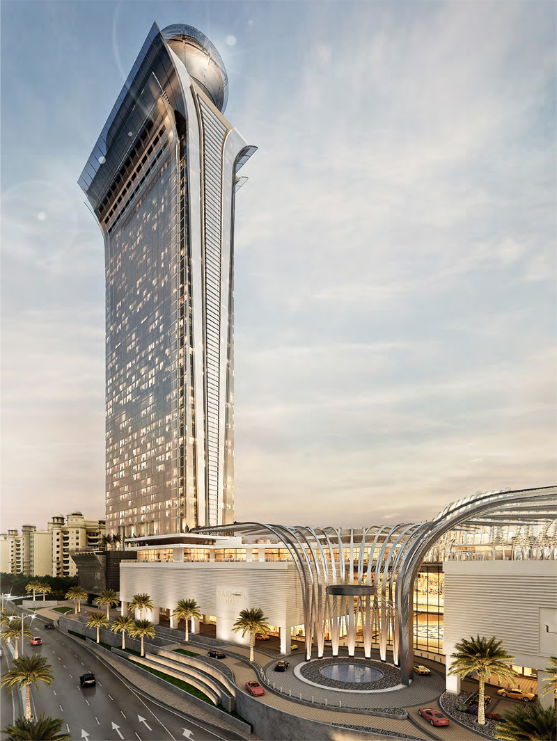 An artist's impression of the Palm Tower on Palm Jumeirah.