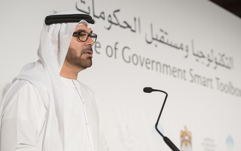Mohammed Abdullah Al Gergawi, UAE Minister of Cabinet Affairs, speaking in Dubai on Tuesday.