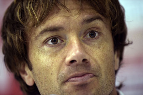 Uruguay's defender Diego Lugano speaks during a press conference in Sete Lagoas, Minas Gerais, Brazil on June 16, 2014. (AFP)