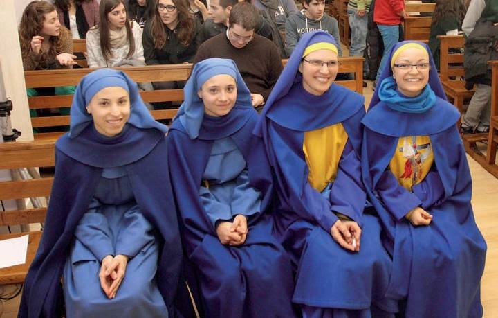 Olalla Oliveros (second from right) is now a nun (Pic credit: ncregister.com)