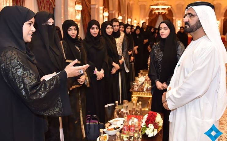 Sheikh Mohammed met top achievers from UAE's universities, colleges, military and police academies and high schools, at Zabeel Palace. (Supplied)