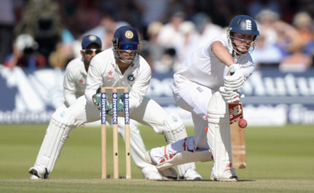 Gary Ballance of England bats during day two of 2nd Test between England and India at Lord's Cricket Ground on July 18, 2014 in London, United Kingdom. (GETTY)