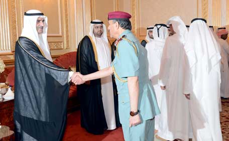 His Highness Sheikh Hamad bin Mohammed Al Sharqi, Supreme Council Member and Ruler of Fujairah greeted Eid Al Fitr well-wishers. (WAM)