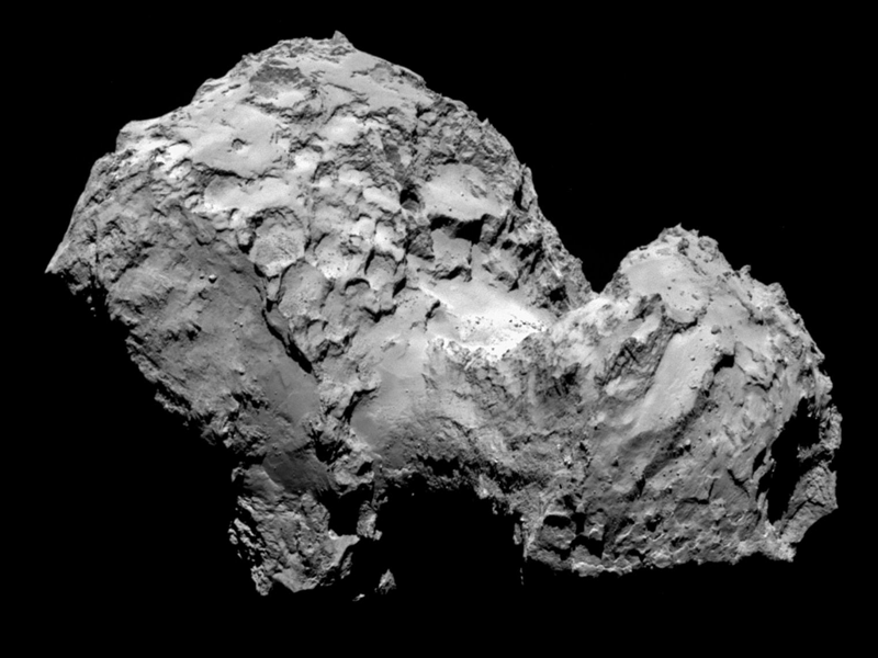 This handout picture taken on August 3 by space probe Rosetta’s OSIRIS narrow-angle camera and obtained on August 6 from the European Space Agency (ESA) shows the Comet 67P/Churyumov-Gerasimenko from a distance of 285 km. (AFP)
