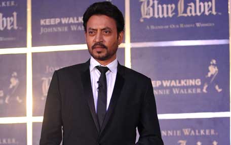 Indian Bollywood actor Irrfan Khan poses during a promotional event in Mumbai late August 7, 2014. (AFP)