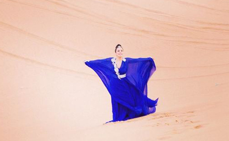 Singer Lady Gaga enjoys desert safari in Dubai during her Middle Eastern leg of artRAVE: the ARTPOP Ball tour. (INSTAGRAM)