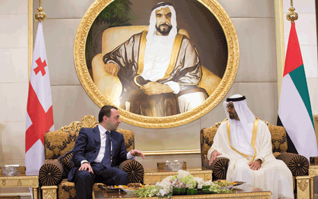 General Sheikh Mohamed bin Zayed Al Nahyan meets Georgian Prime Minister Irakli Garibashvili (Wam)