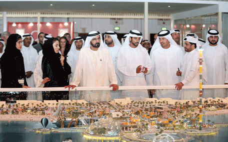 His Highness Sheikh Mohammed bin Rashid Al Maktoum tours various sections of Cityscape (Wam)