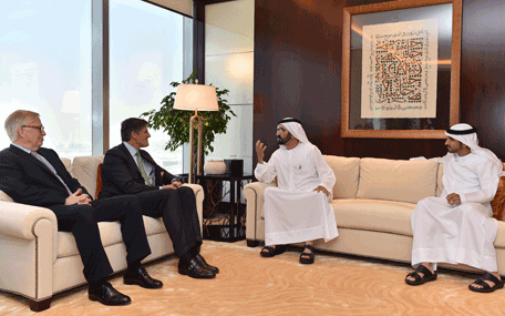 His Highness Sheikh Mohammed bin Rashid Al Maktoum, Vice-President and Prime Minister of the UAE and Ruler of Dubai,  with Michael L. Corbat, Chief Executive Officer of Citigroup, in Dubai on Tuesday. (Wam)