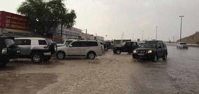 Parts of Sharjah saw heavy rain on Friday, November 1, 2014. (Pic courtesy: Emarat Al Youm)