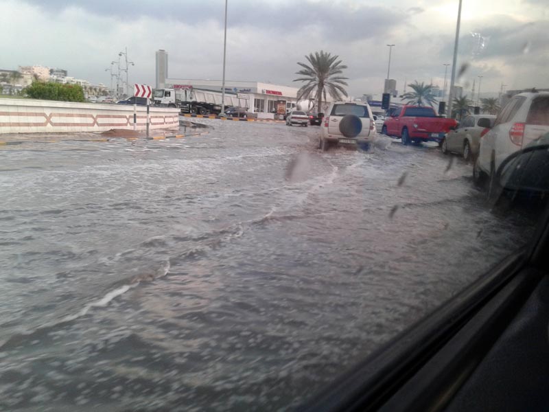 There was heavy rain in Fujeirah on Saturday. (Picture by Sahar Samir)