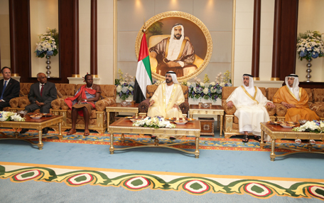 His Highness Sheikh Mohammed bin Rashid Al Maktoum received on Wednesday the credentials of a number of new ambassadors to the country. (Wam)