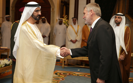His Highness Sheikh Mohammed bin Rashid Al Maktoum receives credentials of Darko Uskokovic, ambassador of Montenegro (Wam)