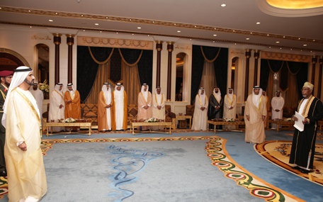 His Highness Sheikh Mohammed bin Rashid Al Maktoum receives credentials of Sayed Abdullah Abdul Rahman Al Musaily BaAlawi, ambassador of Comoros. (Wam)