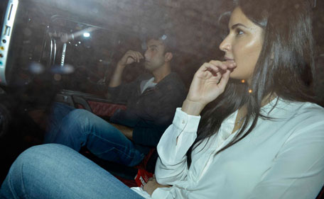 Bollywood actors Katrina Kaif and Ranbir Kapoor pay homage to filmmaker Ravi Chopra. (Sanskriti Media and Entertainment)