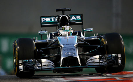 Lewis Hamilton of Great Britain and Mercedes GP drives during the Abu Dhabi Formula One Grand Prix at Yas Marina Circuit on November 23, 2014 in Abu Dhabi, UAE. (Getty)