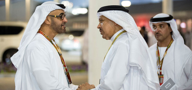 General Sheikh Mohamed bin Zayed Al Nahyan at the Formula One race. (Supplied)