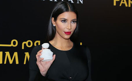 American reality TV star Kim Kardashian promotes her new scent Fluer Fatale in Dubai on November 24, 2014. (Ashok Verma)