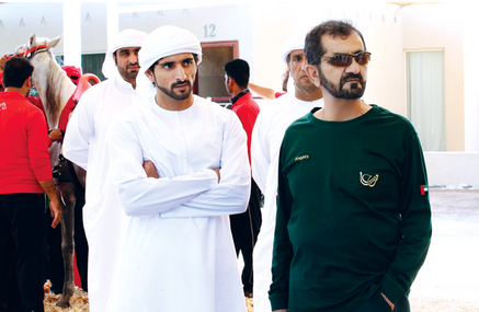 Mohammed bin Rashid, Hamdan bin Mohammed attend the endurance race. (Supplied)