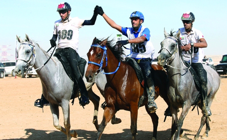 Riders at the National Day Cup 120km endurance race. (Al Bayan)