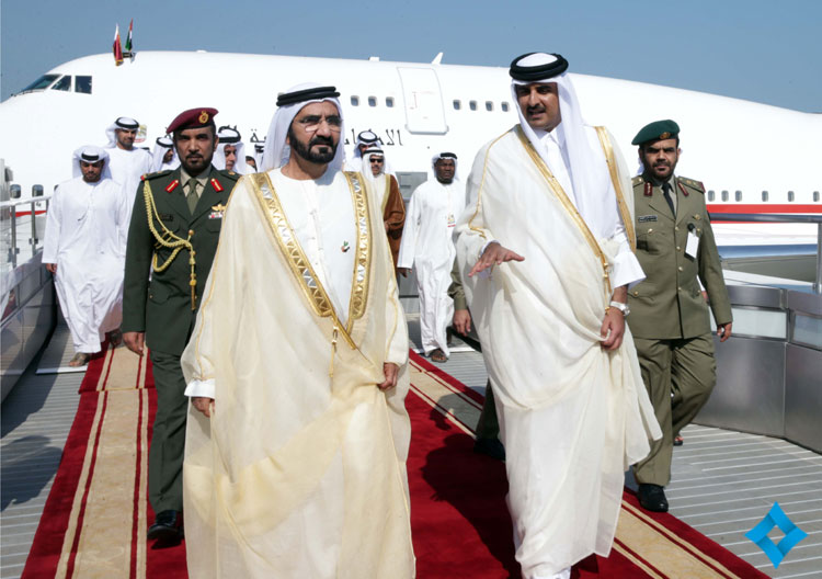 Sheikh Mohammed bin Rashid arrives in Doha on Tuesday for GCC summit. (picture courtesy DGMO)