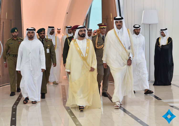 Sheikh Mohammed bin Rashid arrives in Doha on Tuesday for GCC summit. (picture courtesy DGMO)