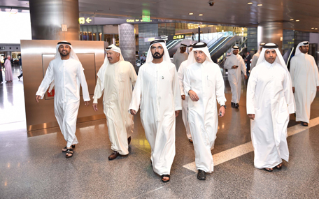 His Highness Sheikh Mohammed bin Rashid Al Maktoum tours Hamad International Airport in Doha (Wam)