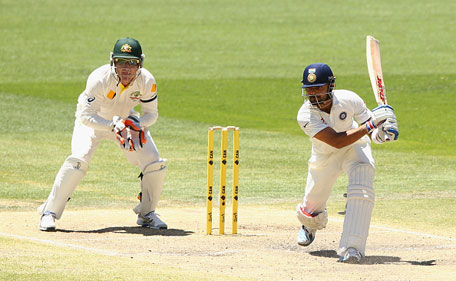 Virat Kohli of India bats during day five of the First Test match between Australia and India at Adelaide Oval on December 13, 2014 in Adelaide, Australia. (Getty)