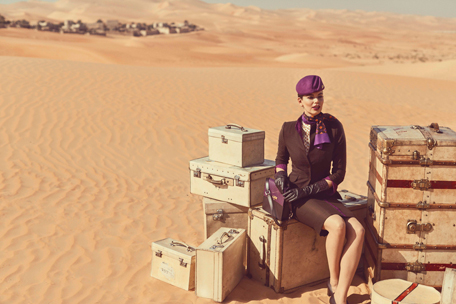 Etihad Airways unveiled a new cabin crew uniform at a fashion show in Abu Dhabi on Thursday. (Supplied)