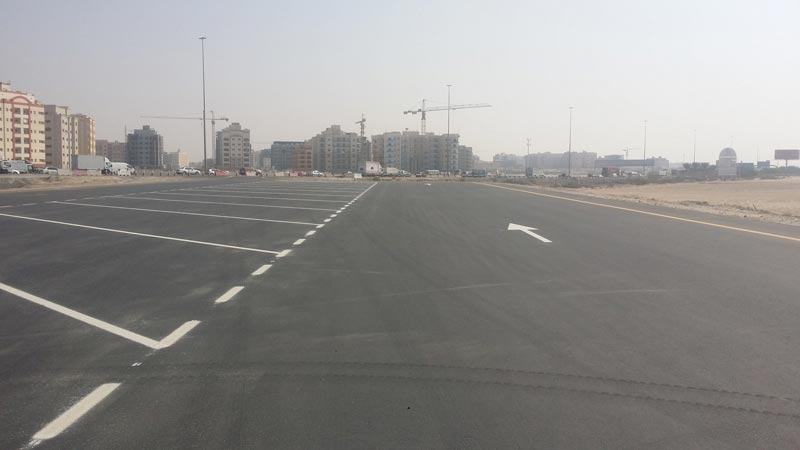 The rest stop for trucks at Nad Al Hammar towards Abu Dhabi near petrol pump. (Supplied)